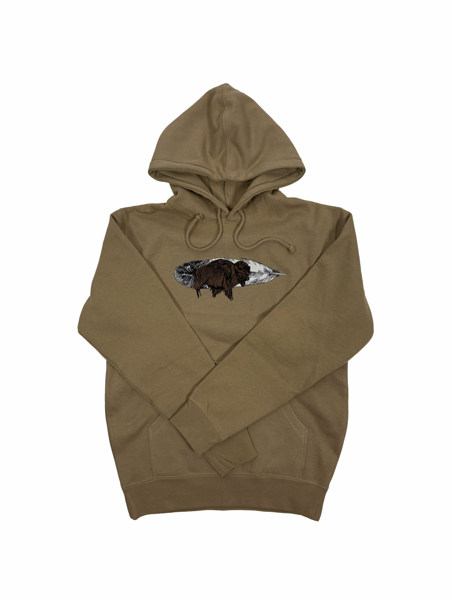 Embroidered Buffalo Feather Hoodie