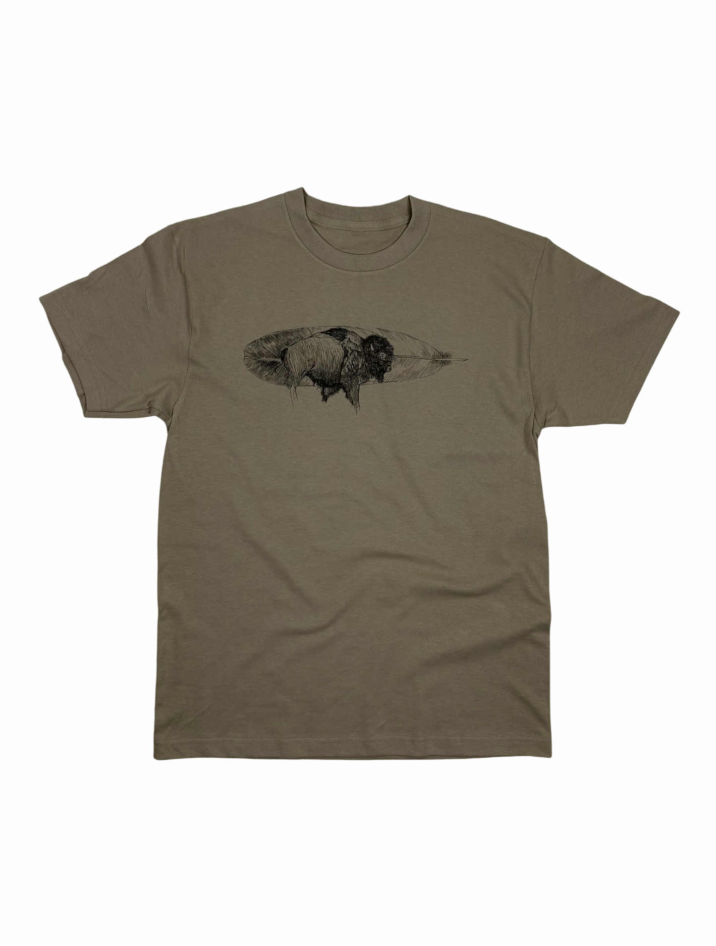 Buffalo Feather Tan Tee